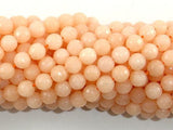 Jade Beads, Peach, 6mm Faceted Round-Gems: Round & Faceted-BeadXpert