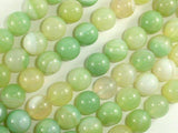 Banded Agate Beads, Light Green, 10mm(10.4mm)-Agate: Round & Faceted-BeadXpert