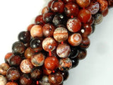 Fire Agate Beads, 10mm Faceted Round-Agate: Round & Faceted-BeadXpert