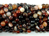 Banded Agate Beads, Sardonyx Agate Beads, 6mm(6.3mm) Round-Agate: Round & Faceted-BeadXpert