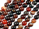 Banded Agate Beads, Sardonyx Agate Beads, 10mm(10.2mm) Round-Agate: Round & Faceted-BeadXpert