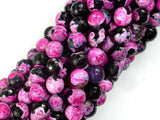 Agate Beads, Pink & Black, 8mm Faceted-Agate: Round & Faceted-BeadXpert