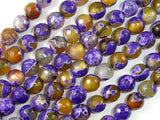 Agate Beads, Purple & Yellow, 8mm Faceted-Agate: Round & Faceted-BeadXpert