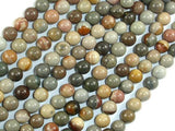 Silver Leaf Jasper Beads, 6mm Round Beads-Gems: Round & Faceted-BeadXpert