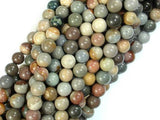 Silver Leaf Jasper Beads, 6mm Round Beads-Gems: Round & Faceted-BeadXpert