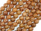 Tibetan Agate, 8mm (8.3mm) Round Beads-Agate: Round & Faceted-BeadXpert