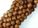 Tibetan Agate, 10mm Round Beads-Agate: Round & Faceted-BeadXpert