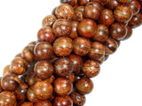 Tibetan Agate, 10mm (10.5mm) Round Beads-Agate: Round & Faceted-BeadXpert