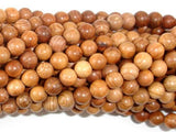 Taxus Chinensis Wood Beads, 6mm Round Beads-Wood-BeadXpert