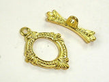 Metal Toggle Clasps , Gold Tone, Ring, 6 sets-Metal Findings & Charms-BeadXpert
