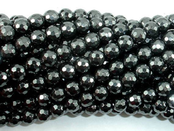 Hematite, 6mm Faceted Round Beads-Gems: Round & Faceted-BeadXpert