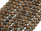 Gold Phoebe Ebony Beads, Gold Wire Sandalwood, 6mm Round Beads-Wood-BeadXpert