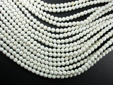 White Lava Beads, 6mm(6.3mm) Round Beads-Gems: Round & Faceted-BeadXpert