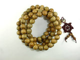 Green Sandalwood Beads, 10mm Round Beads-Wood-BeadXpert