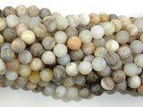 Matte Bamboo Leaf Agate, 6mm Round Beads-Gems: Round & Faceted-BeadXpert