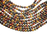 Tiger Eye Beads, 3 color, 8mm-Gems: Round & Faceted-BeadXpert