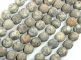 Matte Fossil Jasper Beads, 10mm, Round Beads-Gems: Round & Faceted-BeadXpert
