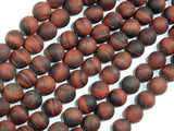 Matte Red Tiger Eye Beads, 8mm, Round Beads-Gems: Round & Faceted-BeadXpert