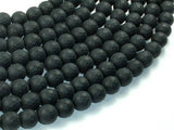 Matte Black Onyx Beads, 10mm Faceted Round-Gems: Round & Faceted-BeadXpert