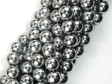 Hematite Beads, Silver, 10mm Round Beads-Gems: Round & Faceted-BeadXpert