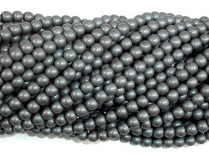 Matte Hematite Beads, 4mm Round Beads-Gems: Round & Faceted-BeadXpert