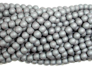 Matte Hematite Beads, 6mm Round Beads-Gems: Round & Faceted-BeadXpert