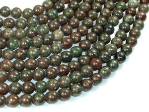 Red Green Garnet Beads, Kashgar Garnet, 8mm Round Beads-Gems: Round & Faceted-BeadXpert