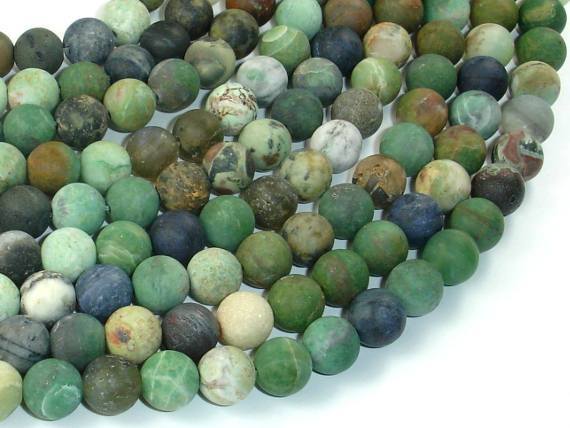 Matte Mixed Stone, 8mm Round Beads-Gems: Round & Faceted-BeadXpert