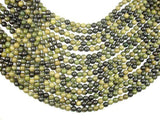 African Green Autumn Jasper Beads, 6mm (6.4mm)-Gems: Round & Faceted-BeadXpert