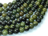 African Green Autumn Jasper Beads, 10mm (10.4mm)-Gems: Round & Faceted-BeadXpert