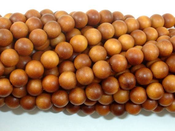 Sandalwood Beads, 6mm Round Beads-Wood-BeadXpert