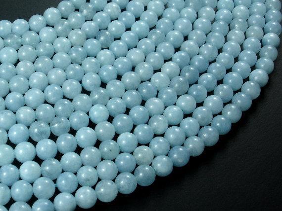 Sponge Quartz Beads-Aqua, 6mm Round Beads-Gems: Round & Faceted-BeadXpert