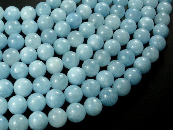 Sponge Quartz Beads-Aqua, 10mm Round Beads-Gems: Round & Faceted-BeadXpert