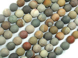 Matte Polychrome Jasper, 8mm Round Beads-Gems: Round & Faceted-BeadXpert