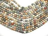 Matte Polychrome Jasper, 8mm Round Beads-Gems: Round & Faceted-BeadXpert