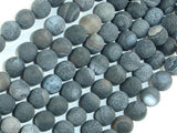 Frosted Matte Agate - Gray, 8mm Round Beads-Agate: Round & Faceted-BeadXpert