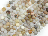 Matte Bamboo Leaf Agate, 6mm Round Beads-Gems: Round & Faceted-BeadXpert
