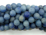 Matte Blue Aventurine Beads, Round, 10mm-Gems: Round & Faceted-BeadXpert