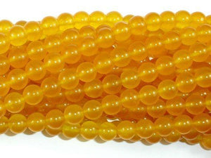 Jade Beads, Yellow, 8mm Round Beads-Gems: Round & Faceted-BeadXpert