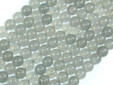 Jade Beads, Light Gray, 8mm Round Beads-Gems: Round & Faceted-BeadXpert