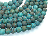 Matte Blue Calsilica Jasper Beads, 10mm, Round Beads-Gems: Round & Faceted-BeadXpert
