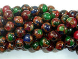 Mosaic Stone Beads-Multi color, 10mm, Round Beads-Gems: Round & Faceted-BeadXpert