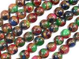 Mosaic Stone Beads-Multi color, 10mm, Round Beads-Gems: Round & Faceted-BeadXpert