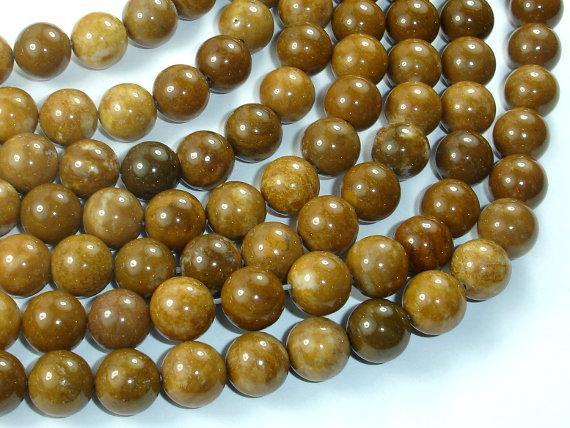 Agate Beads-Brown, 10mm(10.4mm) Round-Agate: Round & Faceted-BeadXpert