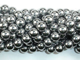 Hematite Beads, Silver, 10mm Round Beads-Gems: Round & Faceted-BeadXpert