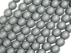 Matte Hematite Beads, 8mm Round Beads-Gems: Round & Faceted-BeadXpert