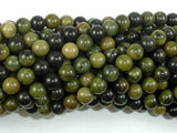 African Green Autumn Jasper Beads, 6mm (6.4mm)-Gems: Round & Faceted-BeadXpert