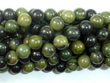 African Green Autumn Jasper Beads, 10mm (10.4mm)-Gems: Round & Faceted-BeadXpert
