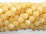 Yellow Jade Beads, 10mm(10.5mm) Round Beads-Gems: Round & Faceted-BeadXpert