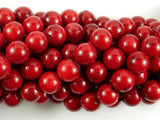Red Bamboo Coral Beads, 10mm Round Beads-Gems: Round & Faceted-BeadXpert